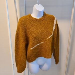 Crop wool sweater top